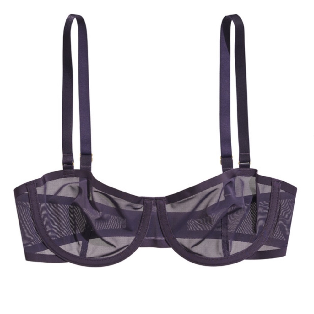 Purple dusk CUUP the balconette mesh bra 34C